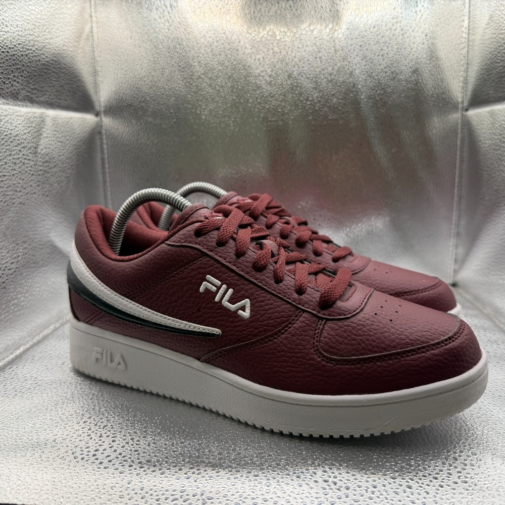 Size 8.5 Fila‎ A-Low Burrundy/White Mens Lace Up Athletic Shoes 1CM00551-602